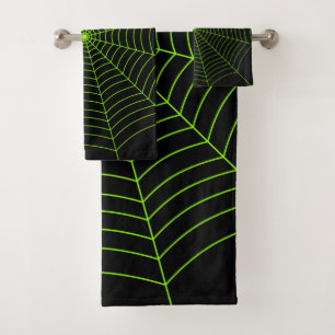 Black neon vert toile d'araignée Halloween motif