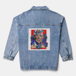 Black Nerd Culture Cyberpunk Afrofuturism Robot Denim Jacket