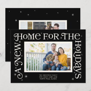 Black New Home for the Holidays Photo  Holiday Card