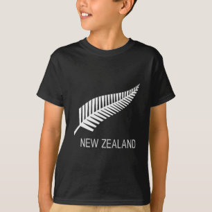 Black New Zealand Fern Shirt Mens Black Proud Kiwi