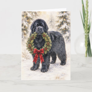 Black Newf Joy of the Season Holiday Card