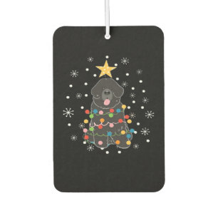 Black Newfie Newfoundland Dog Christmas Tree Class Air Freshener