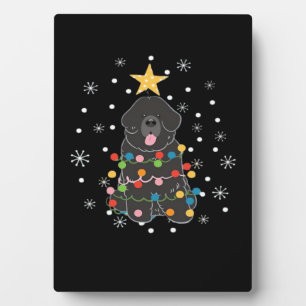 Black Newfie Newfoundland Dog Christmas Tree Class Plaque