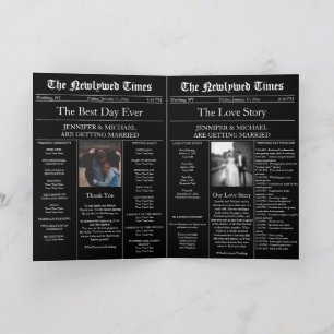 Black Newspaper Wedding Timeline Program Story