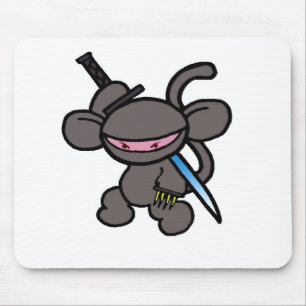 Black Ninja Claw-No Words Mouse Pad