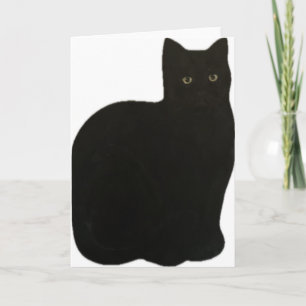 Black Noir Cat Kitten Maureen Girard Familiar Pet Card