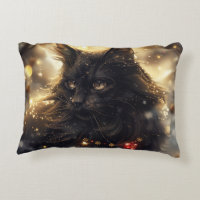Black Norwegian Forest Cat Digital Art