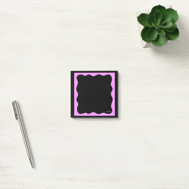 Black Notes with Squiggly Pink Frame  (Office)