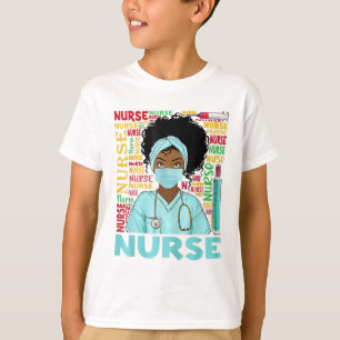Black Nurse Afro Magic&Black History Month Nurse M T-Shirt
