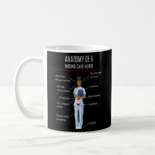 Black Nurse Anatomy Of A Wound Care Nurse Coffee Mug