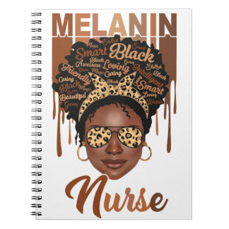 Black nurse life rn cna nursing school melanin sis notebook