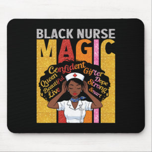 Black Nurse Magic Confident Beautiful Queen Melani Mouse Pad