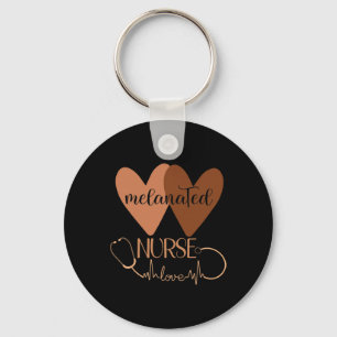 Black Nurse Melanated Woman Black History Month Nu Keychain