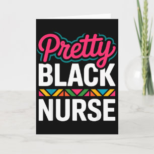 Black Nurse Melanin Woman Black History Month Nurs Card