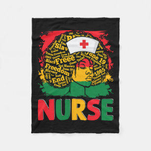 Black Nurse Sophisticated And Gorgeous Melanin His Fleece Blanket
