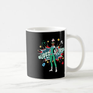 Black Nurses Rock Shirt Super Hero Funny Black Rn  Coffee Mug