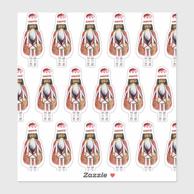 Black Nutcracker Custom-Cut Vinyl Sticker (Sheet)