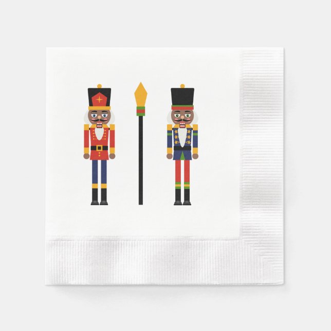 Black Nutcracker Paper Napkin (Front)