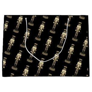 Black Nutcracker Soldier Christmas   Large Gift Bag
