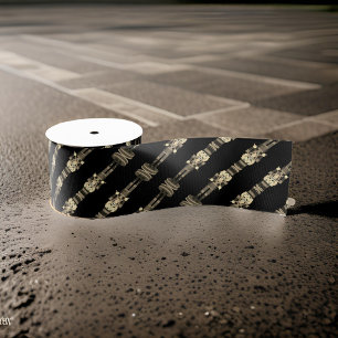 Black Nutcracker Soldier Grosgrain Ribbon