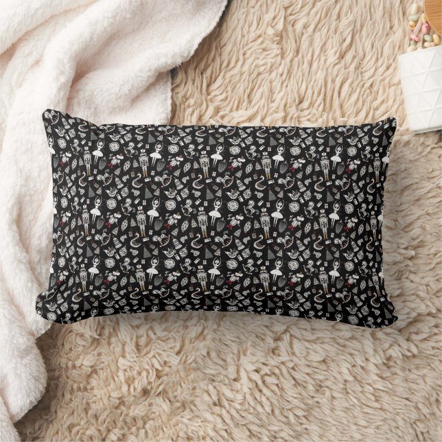 Black Nutcracker Soldier Suite Lumbar Pillow (Blanket)