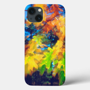 Black Oak Leaves blowing in the Wind iPhone 13 Case