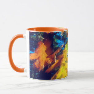 Black Oak Leaves blowing in the Wind Mug