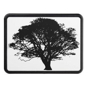Black Oak Tree Gothic Fine Art Drawing Trailer Hitch Cover