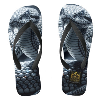 Black Obsidian and Diamond flip flops