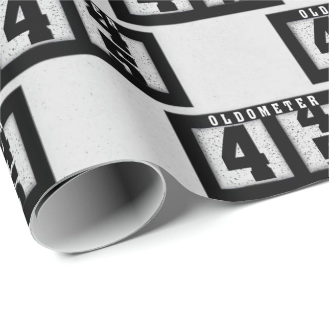 Black Odometer for 45th Birthday  Wrapping Paper (Roll Corner)