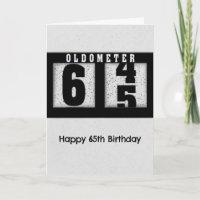 Black Odometer for 65th Birthday Humour