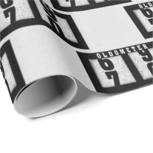 Black Odometer for 70th Birthday Wrapping Paper