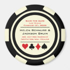 Black Off White Poker Chip Casino Save The Date