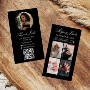 Black Old Money Photo Collage Instagram IG Business Card