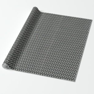 Black Olive Elegant Ditsy Floral Wrapping Paper
