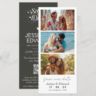 Black Olive Save The Date Photo Booth Qr Code