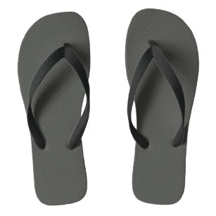 Black olive (solid colour)  flip flops