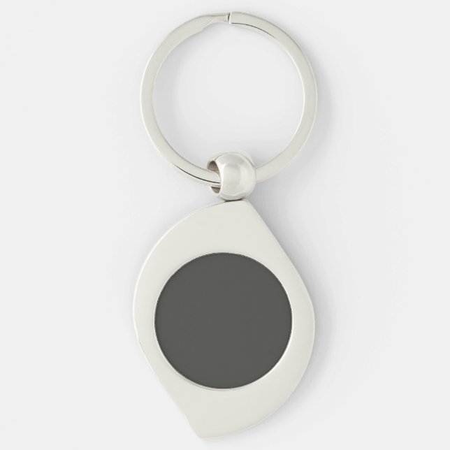 Black olive (solid colour)  keychain (Front)