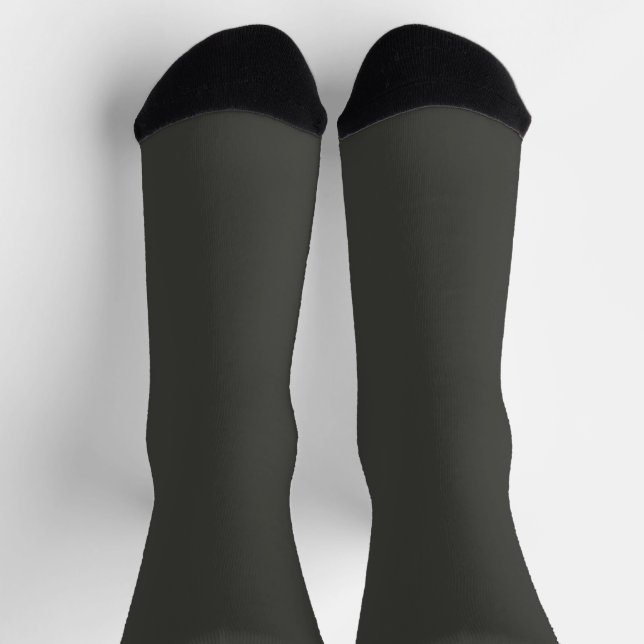 Black olive (solid colour)  socks (Top)
