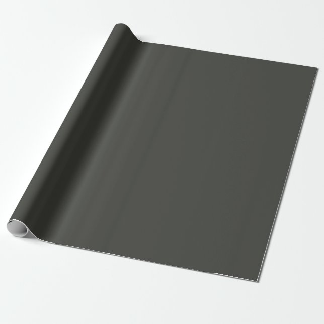 Black olive (solid colour)  wrapping paper (Unrolled)