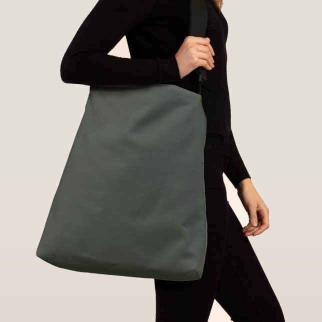 Black Olive Solid Plain Colour Crossbody Bag (Close Up)