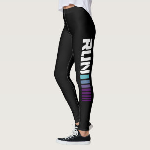 Black Ombré Run Active Sports Leggings