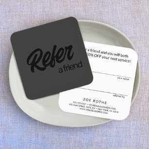 Black on Black Refer a Friend Referral Card