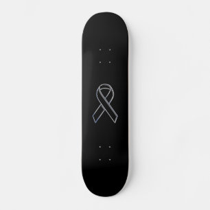 Black on Black Ribbon Awareness Skateboard