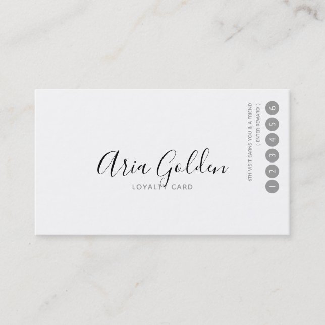 Black on White Very Minimal Typography Loyalty (Front)