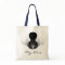 Black on White Violin Tote Bag