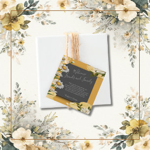 black onyx Vintage Margaret Flower Elegance Favour Tags