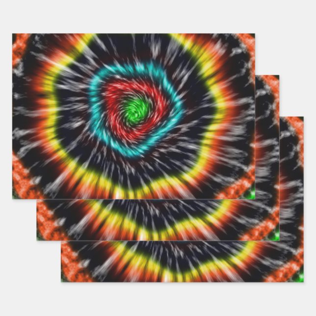 Black Opal Tie Dye, Gift Wrapping Sheets, Paper Sheet (Set)