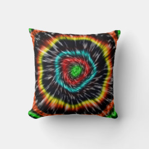 Black Opal Tie Dye, Throw Pillow