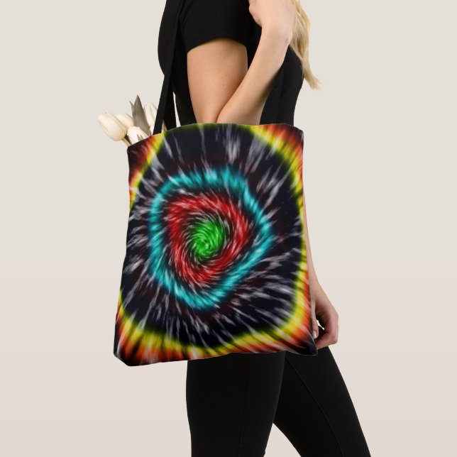 Black Opal Tie Dye,   Tote Bag (Close Up)